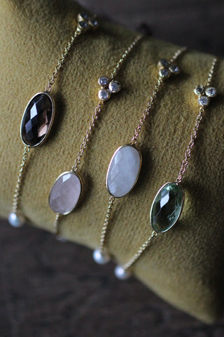 Bracelets with semi precious stones