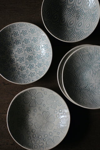 Wonki Ware Salsa Small - Pattered Duck Egg