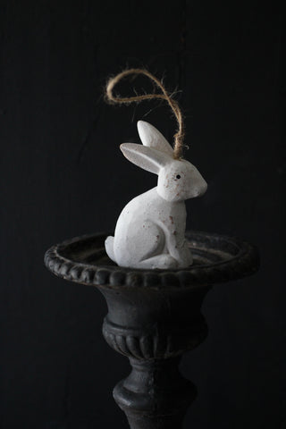 Wooden Easter Rabbit with string