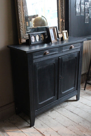 Black Painted French Cupboard