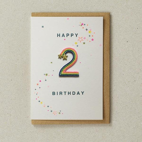 Embroidered Patch Card 2nd Birthday
