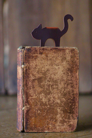 Cat Recycled Leather Bookmark