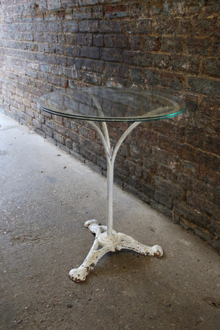 French Cast Iron & Glass Table