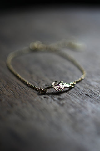 Alex Monroe Little Fern Leaf Bracelet