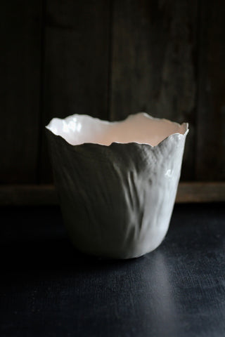 Ceramic white bowl/t-light