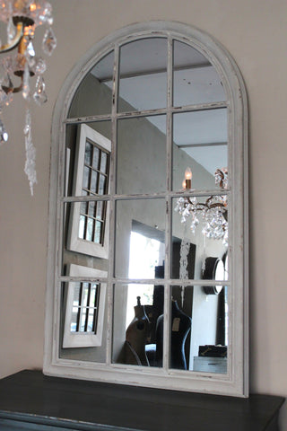 French Grey Arch Mirror