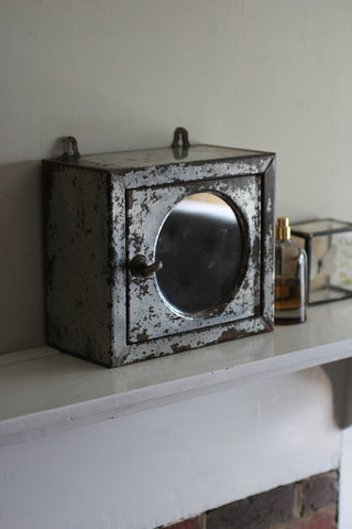 Small Vintage Steel Bathroom Cabinet