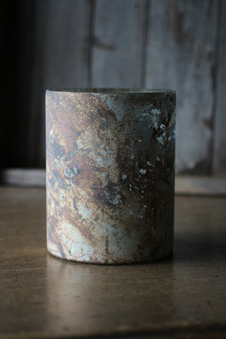 Copper & Rust Marbled Candle Holder