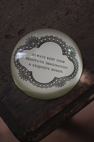 Beautiful Imagination - Glass Paperweight