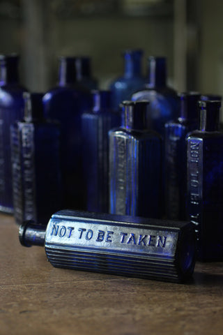 Vintage Indigo Bottles