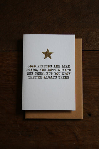 Vanilla Fly Glitter Good Friends Card