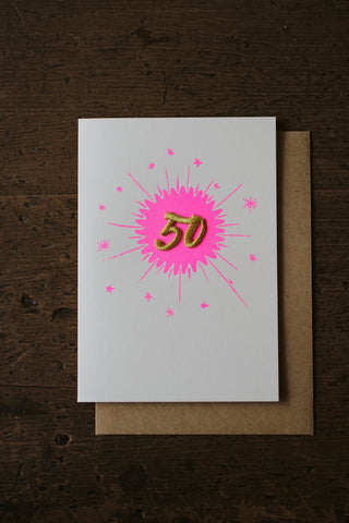 Petra Boase - Embroidered Age Card 50