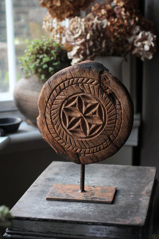 Wooden Carved Board on Stand