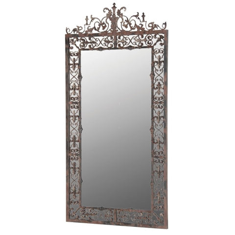Ornate Distressed Frame Mirror