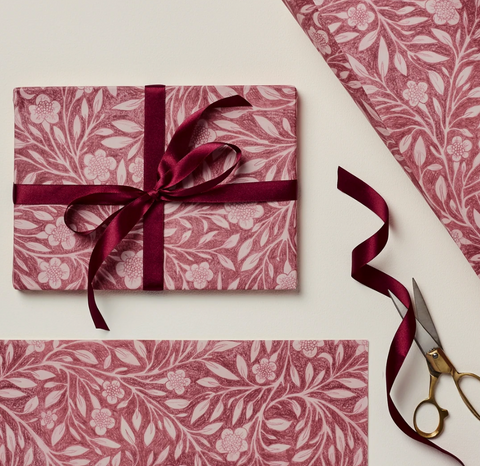 Wanderlust Paper - Pink Flora Patterned Wrap