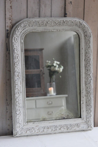 WHITE LOUIS PHILIPPE MIRROR SMALL