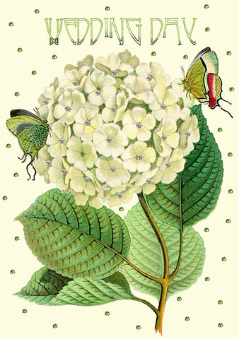 Madame Treacle Happy Glitter Flower Wedding Card