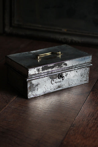 Antique Cash Box (with tray & key)