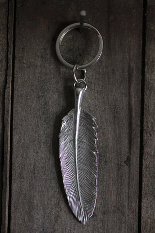 Pewter Feather Key-Ring