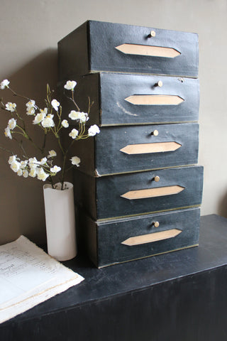 Antique French Filing Boxes