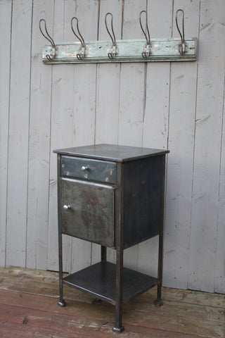 French Vintage Steel Nightstand
