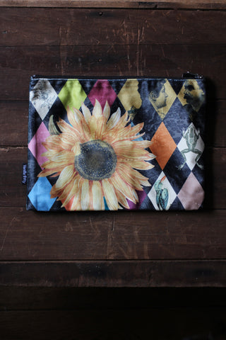 Sunflower Velvet Pouch