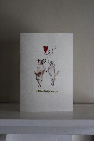 Elena Deshmukh Card, happiness/two terriers