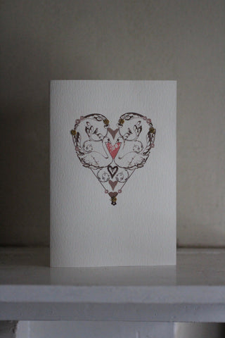 Elena Deshmukh Card, Swan Heart