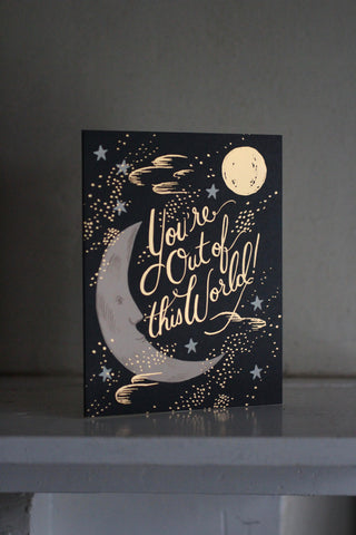 Rifle Paper co Card YOU'RE OUT OF THIS WORLD