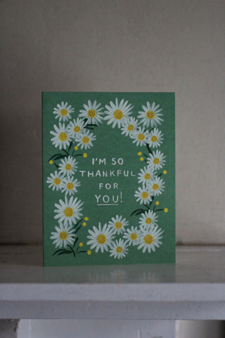 Rifle Paper co Card DAISIES THANKFUL FOR YOU