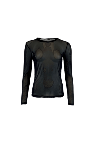 ANNIE mesh blouse Black
