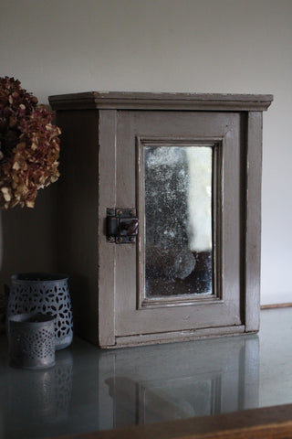 Painted Vintage Mirrored Cabinet