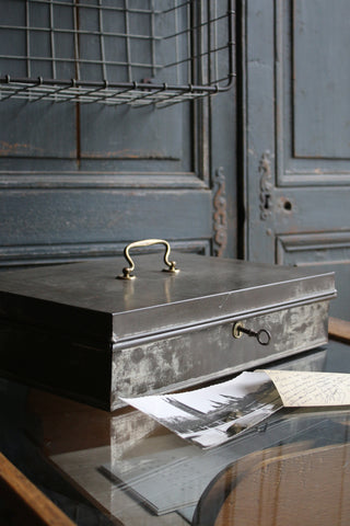 Vintage French Deed Box & Key