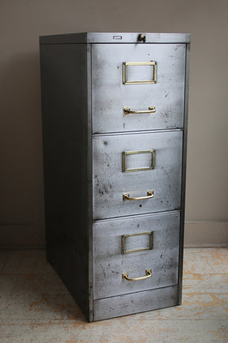 Vintage Three Drawer Filing Cabinet